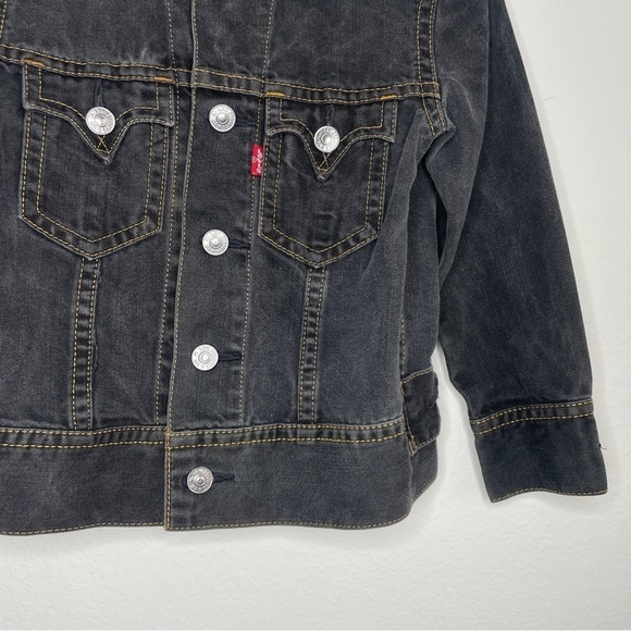 Levi’s Iconic Gray Jacket Type 1 Girls Size Small Western - Picture 2 of 8